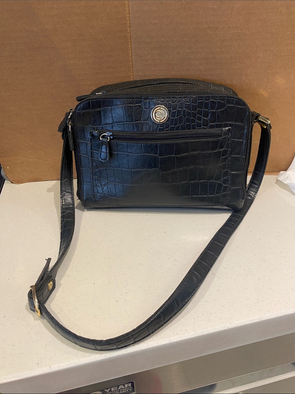Cornell Black Vega Alligator Bag - Picture 1 of 13
